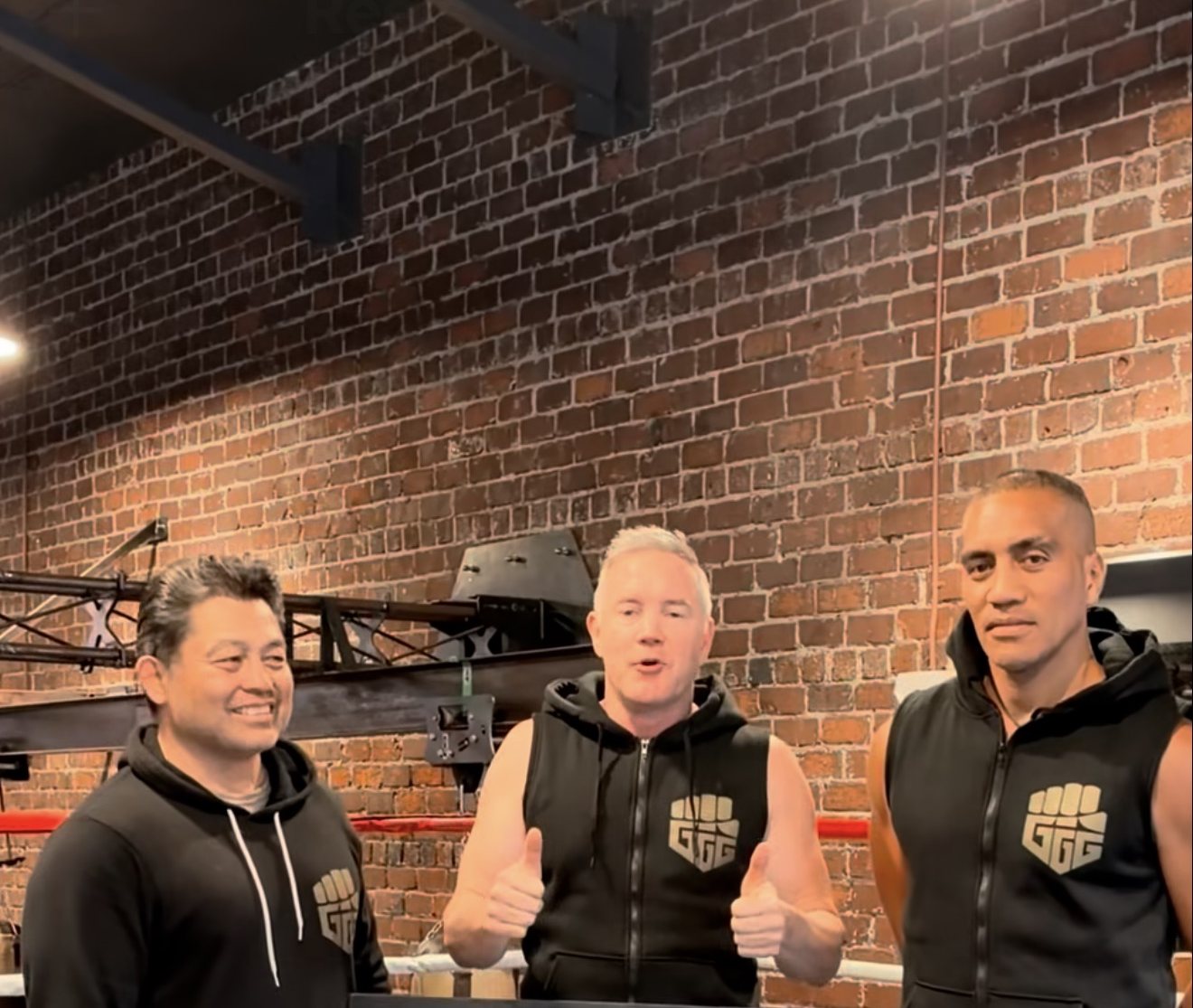 GGG founders Ernie, Simon and Hank together in the ring