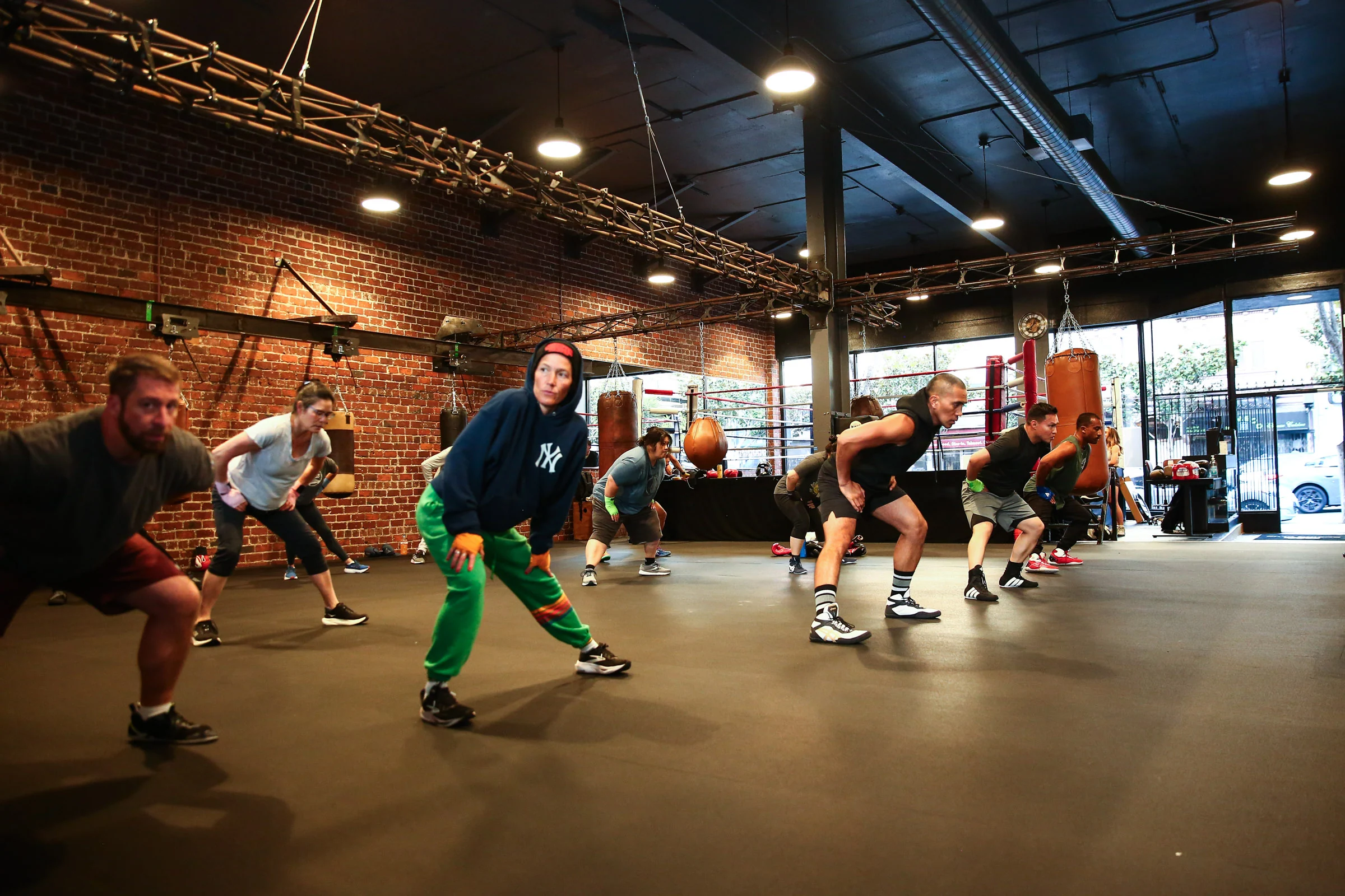 GGG members working through a group conditioning class